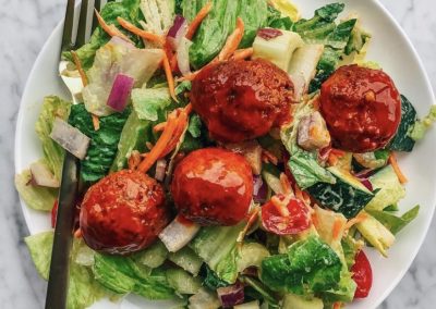 Buffalo Meatball Salad